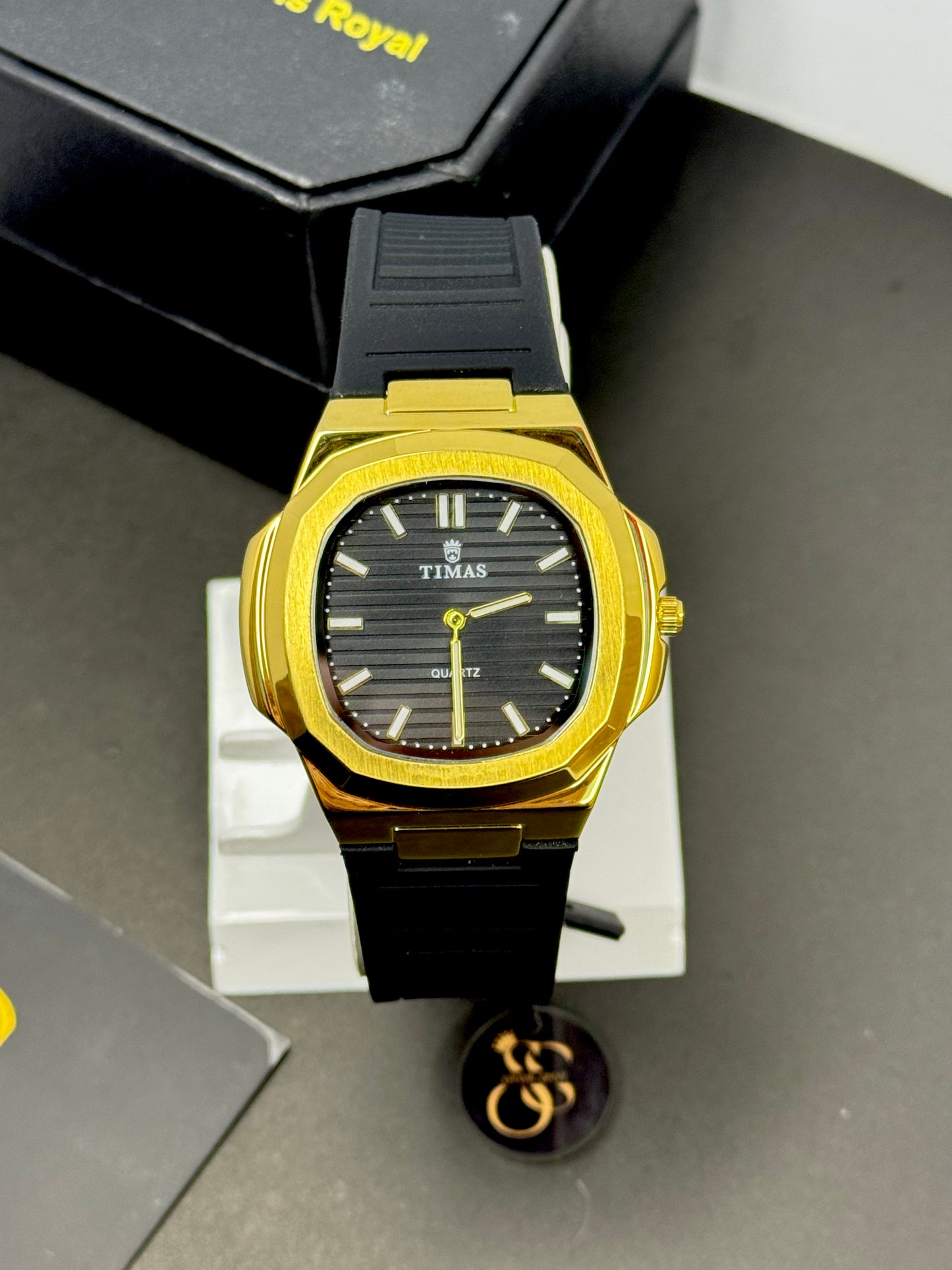 Timas  Quartz Rubber Strap with Magnetic Lock