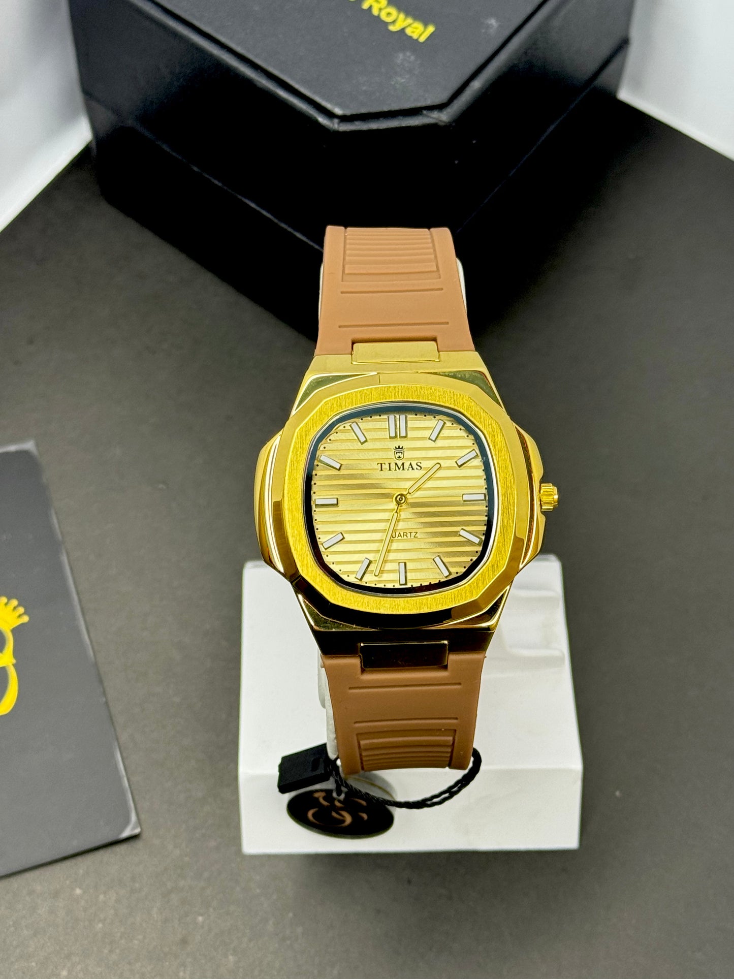 Timas  Quartz Rubber Strap with Magnetic Lock